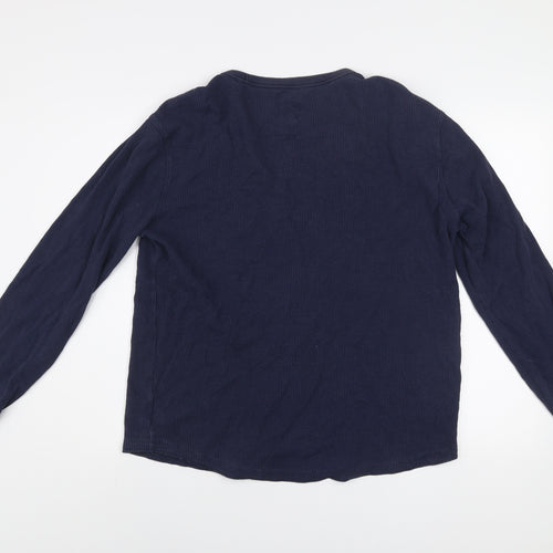 GAP Men Blue Cotton Long Sleeve Crew Neck Knit Top Size M
