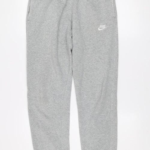 Nike Men's Grey Jogger Sweatpants Size S Fleece Cotton Blend
