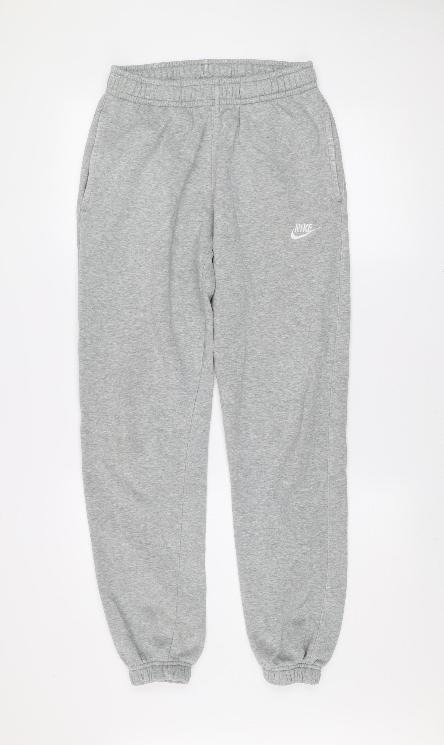 Nike Men's Grey Jogger Sweatpants Size S Fleece Cotton Blend