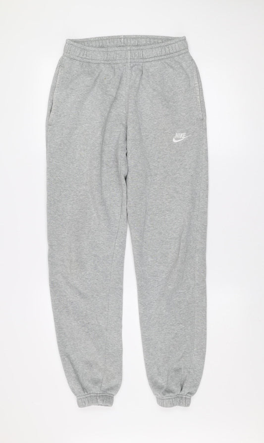 Nike Men's Grey Jogger Sweatpants Size S Fleece Cotton Blend