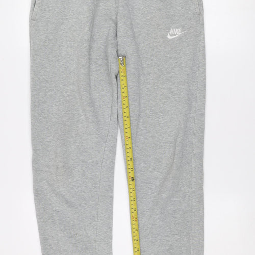 Nike Men's Grey Jogger Sweatpants Size S Fleece Cotton Blend