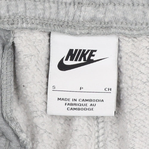 Nike Men's Grey Jogger Sweatpants Size S Fleece Cotton Blend