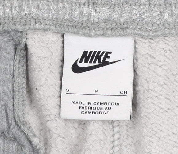 Nike Men's Grey Jogger Sweatpants Size S Fleece Cotton Blend