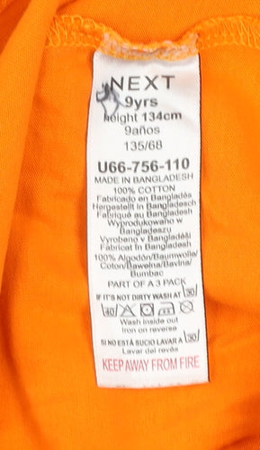 Next Boys Orange Long Sleeve Astronaut Bike Space Graphic Cotton T-Shirt 9 Years