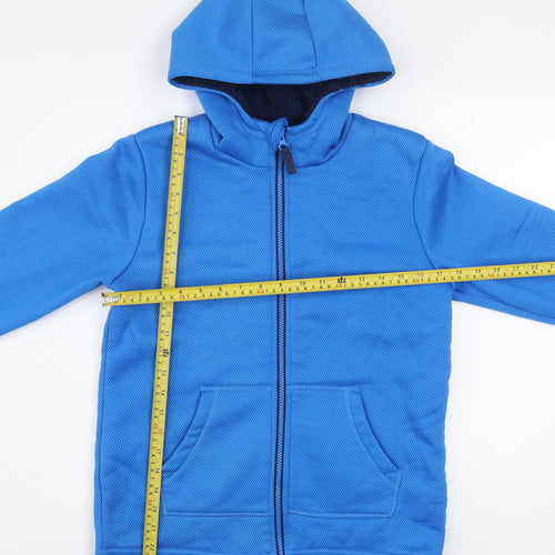 Mountain Warehouse Boys Blue Fleece Hooded Full Zip Jacket Age 13 Years