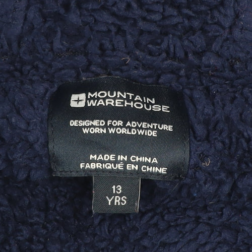 Mountain Warehouse Boys Blue Fleece Hooded Full Zip Jacket Age 13 Years