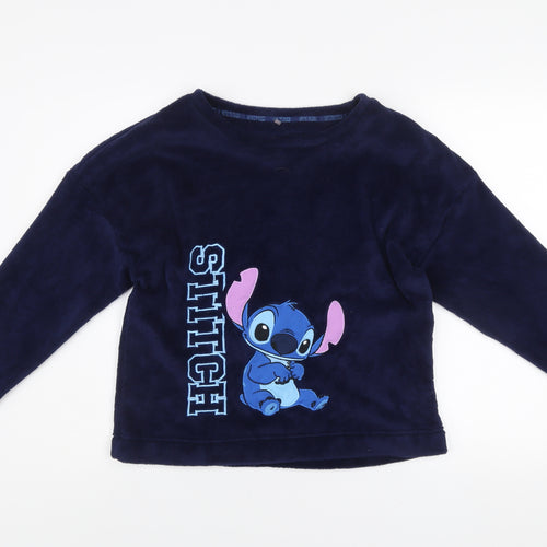 George Disney Stitch Blue Fleece Pyjama Top Women’s Size 8