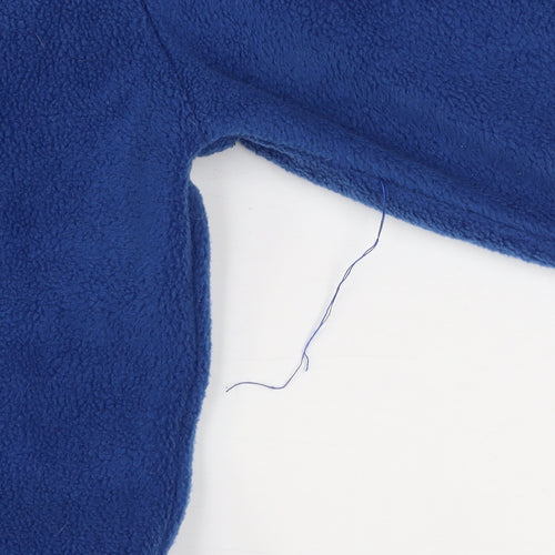 Superman Men's Blue Fleece Pyjama Top L Long Sleeve Comic Logo