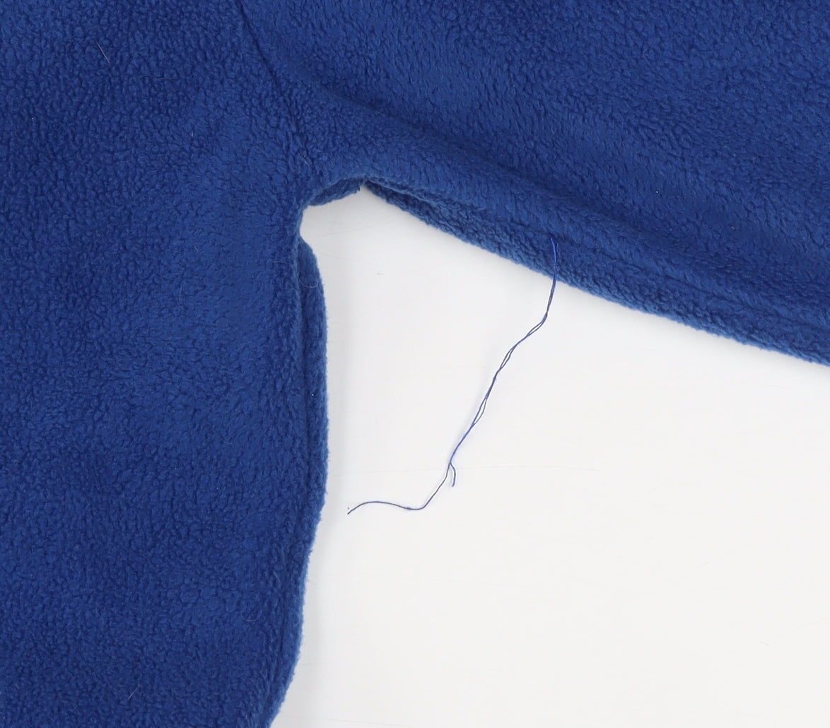 Superman Men's Blue Fleece Pyjama Top L Long Sleeve Comic Logo