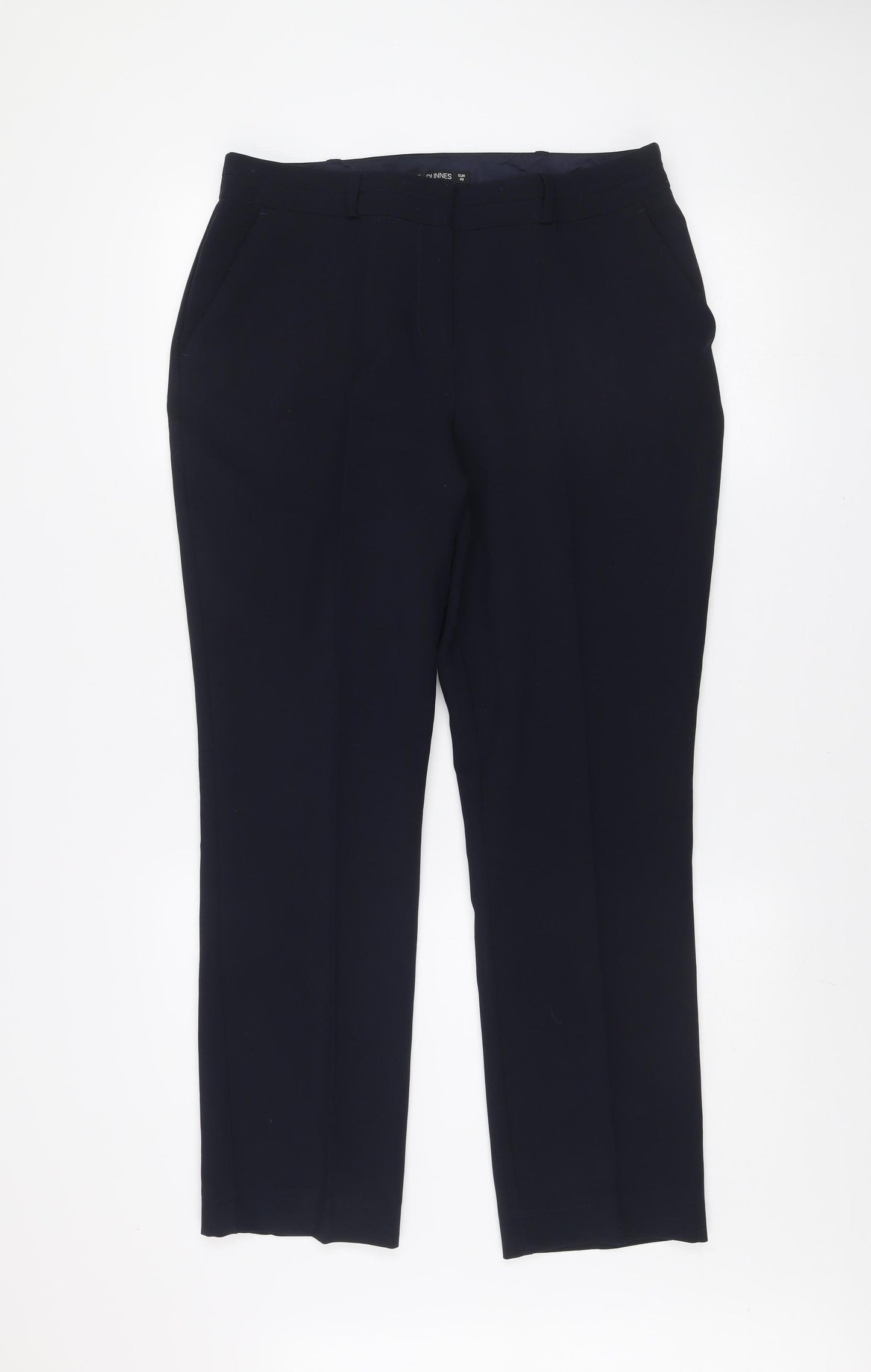 Dunnes Women Blue Size 12 Dress Pants Straight Leg Work Trousers