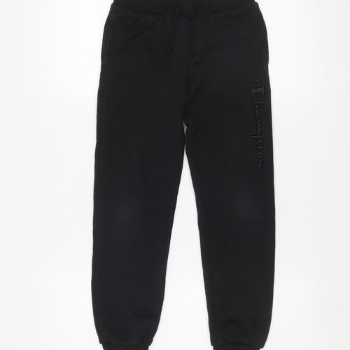 Champion Boys Black Jogger Sweatpants Medium 9-10 Years Activewear