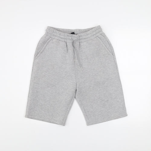boohooMAN Men's Grey Athletic Sweat Shorts Small Tall Fit