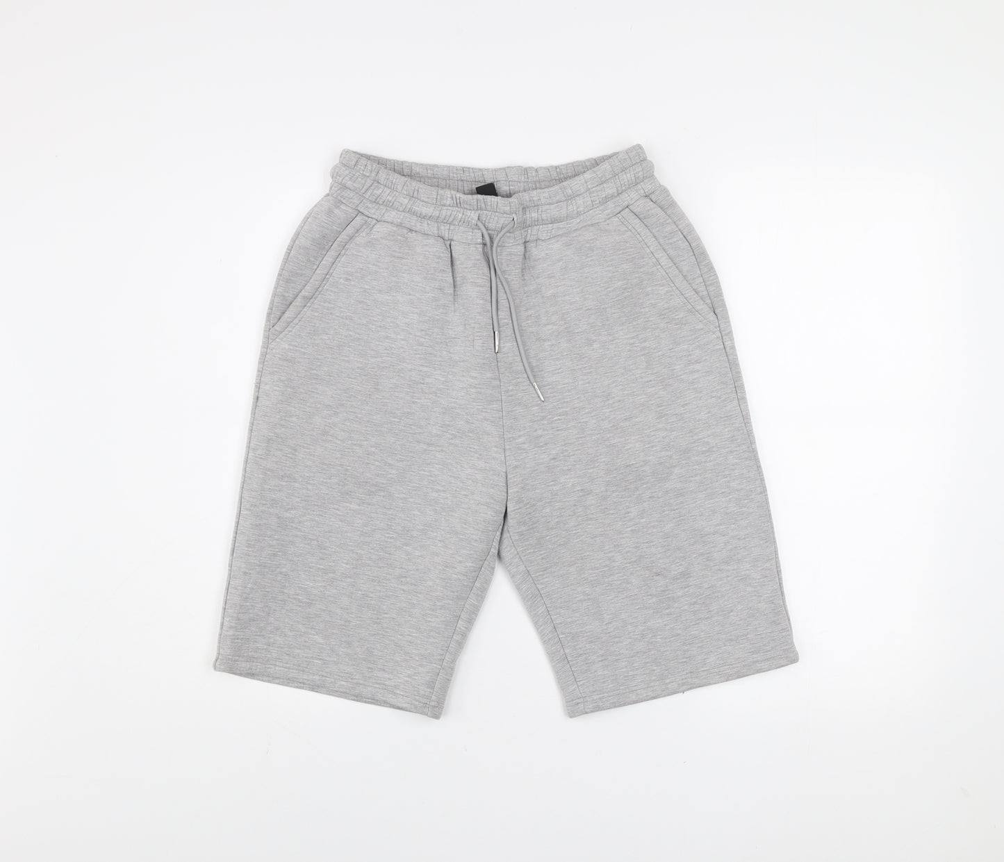 boohooMAN Men's Grey Athletic Sweat Shorts Small Tall Fit
