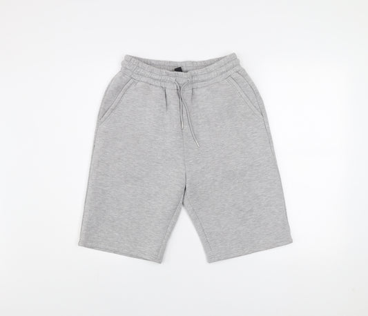 boohooMAN Men's Grey Athletic Sweat Shorts Small Tall Fit