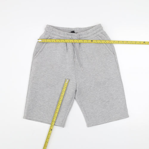 boohooMAN Men's Grey Athletic Sweat Shorts Small Tall Fit