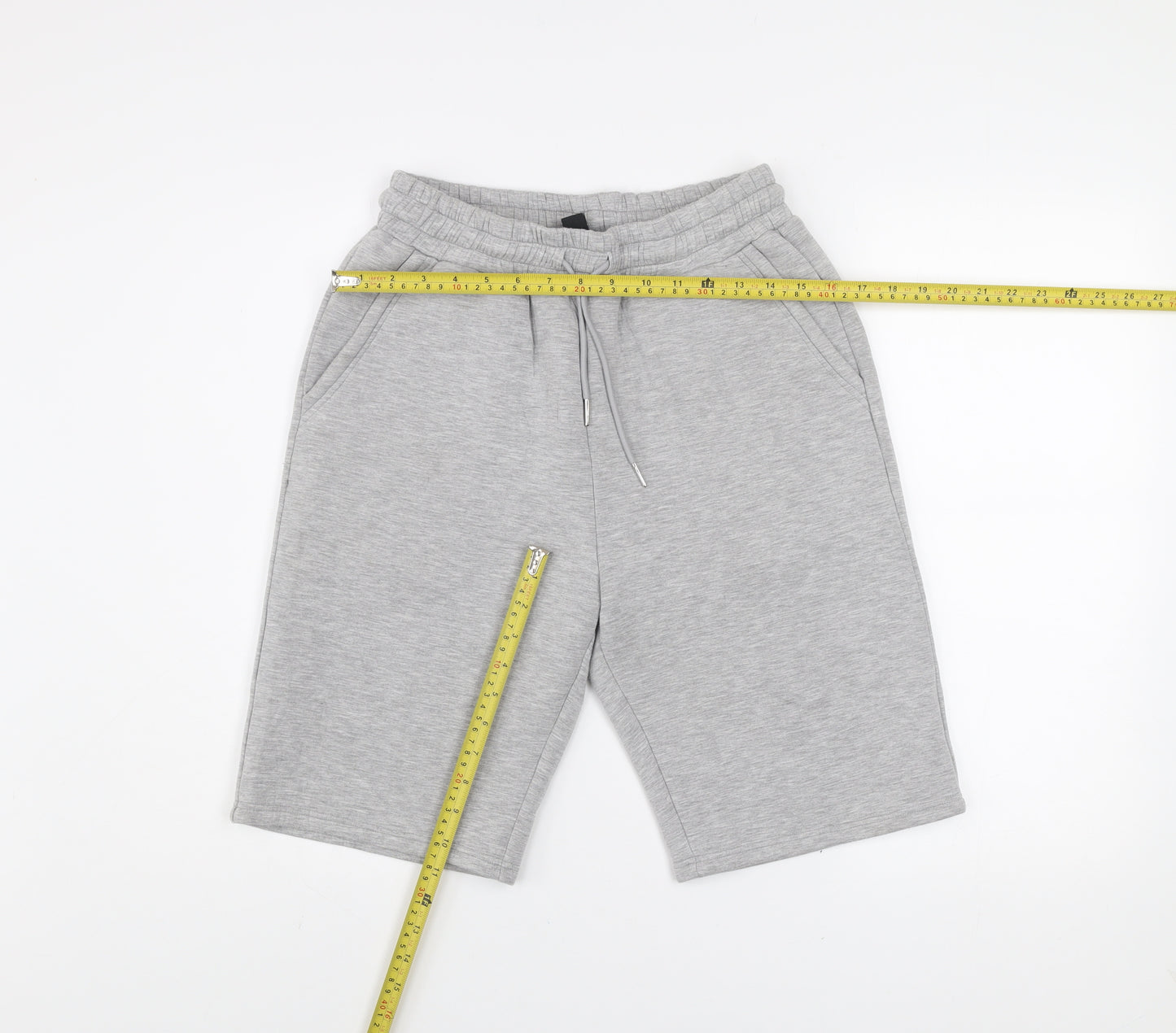 boohooMAN Men's Grey Athletic Sweat Shorts Small Tall Fit