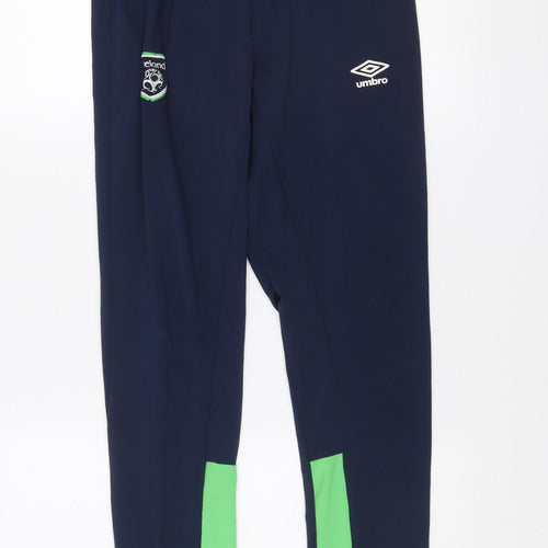 Umbro Men's Blue Track Pants M Tapered Fit Sports Trousers