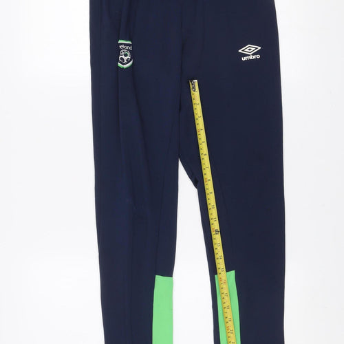 Umbro Men's Blue Track Pants M Tapered Fit Sports Trousers