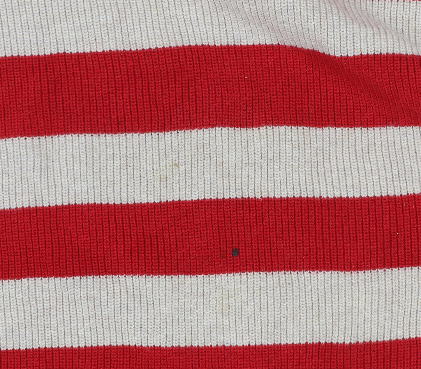 Cecil Men’s Red Beige Striped Cotton Knit Jumper L