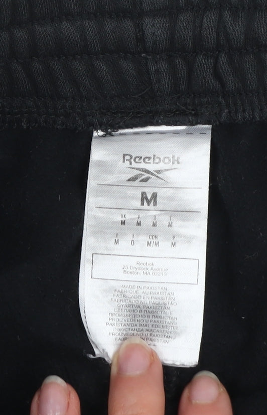 Reebok Men’s Black Jogger Sweatpants M Cotton Blend Activewear