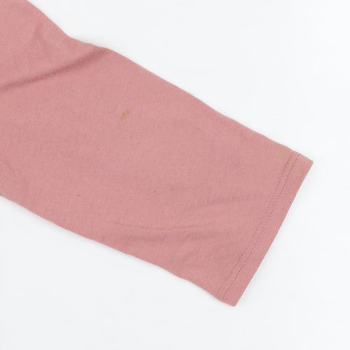 Old Navy Girls Pink Sequin Unicorn 3/4 Sleeve Cotton T-Shirt Size 6-7 Years