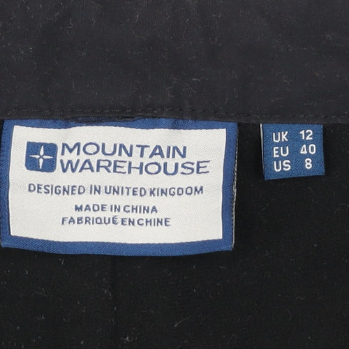 Mountain Warehouse Womens Black Size 12 Walking Trousers Polyester Blend