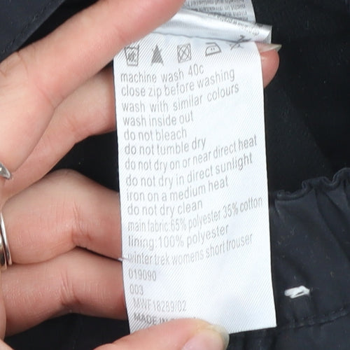 Mountain Warehouse Womens Black Size 12 Walking Trousers Polyester Blend