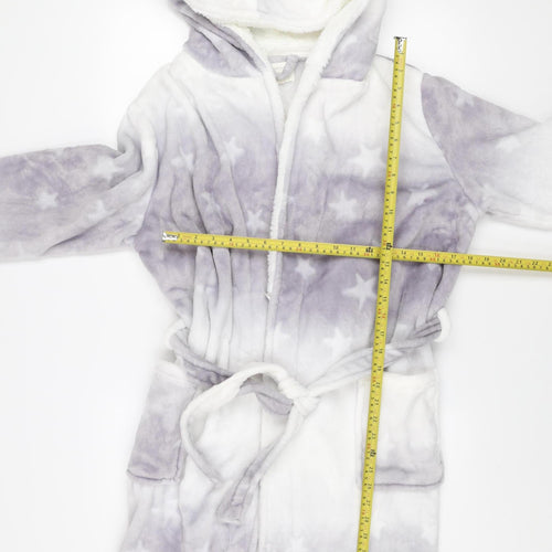 Next Women’s Multicoloured Star Fleece Hooded Robe L 16-18