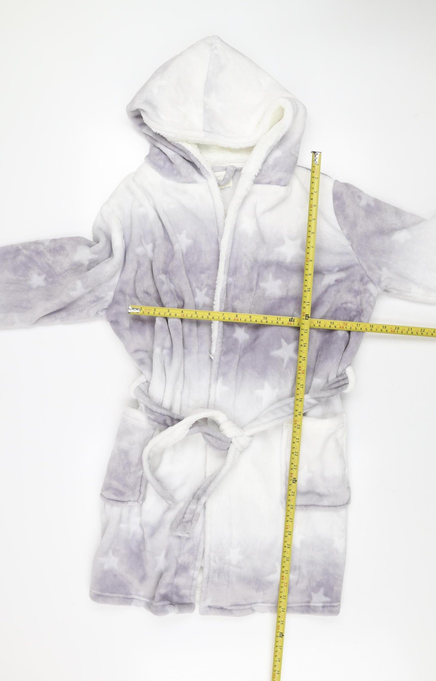 Next Women’s Multicoloured Star Fleece Hooded Robe L 16-18