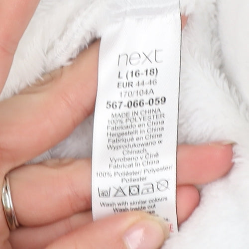 Next Women’s Multicoloured Star Fleece Hooded Robe L 16-18