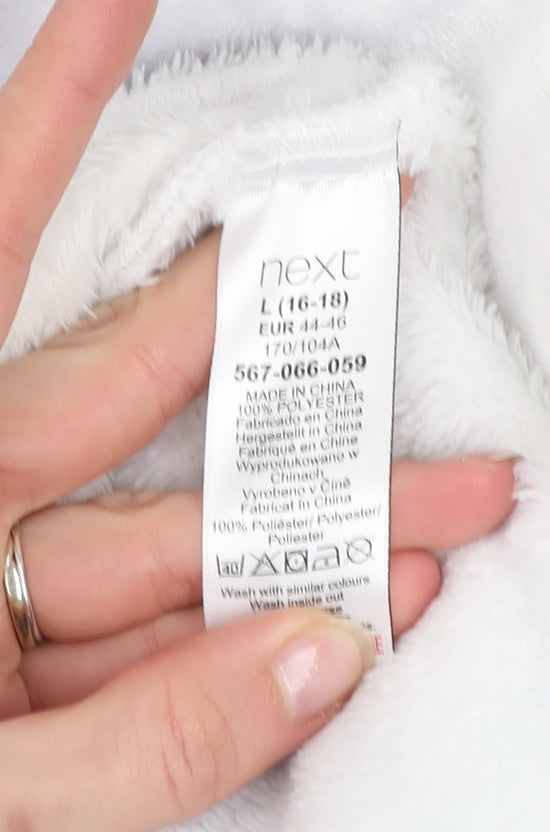 Next Women’s Multicoloured Star Fleece Hooded Robe L 16-18