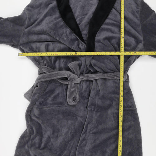 Finest Made Clothing Co Mens Grey Fleece Belted Robe XL