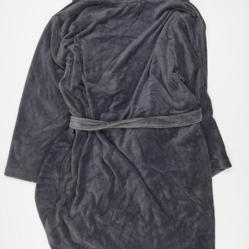 Finest Made Clothing Co Mens Grey Fleece Belted Robe XL