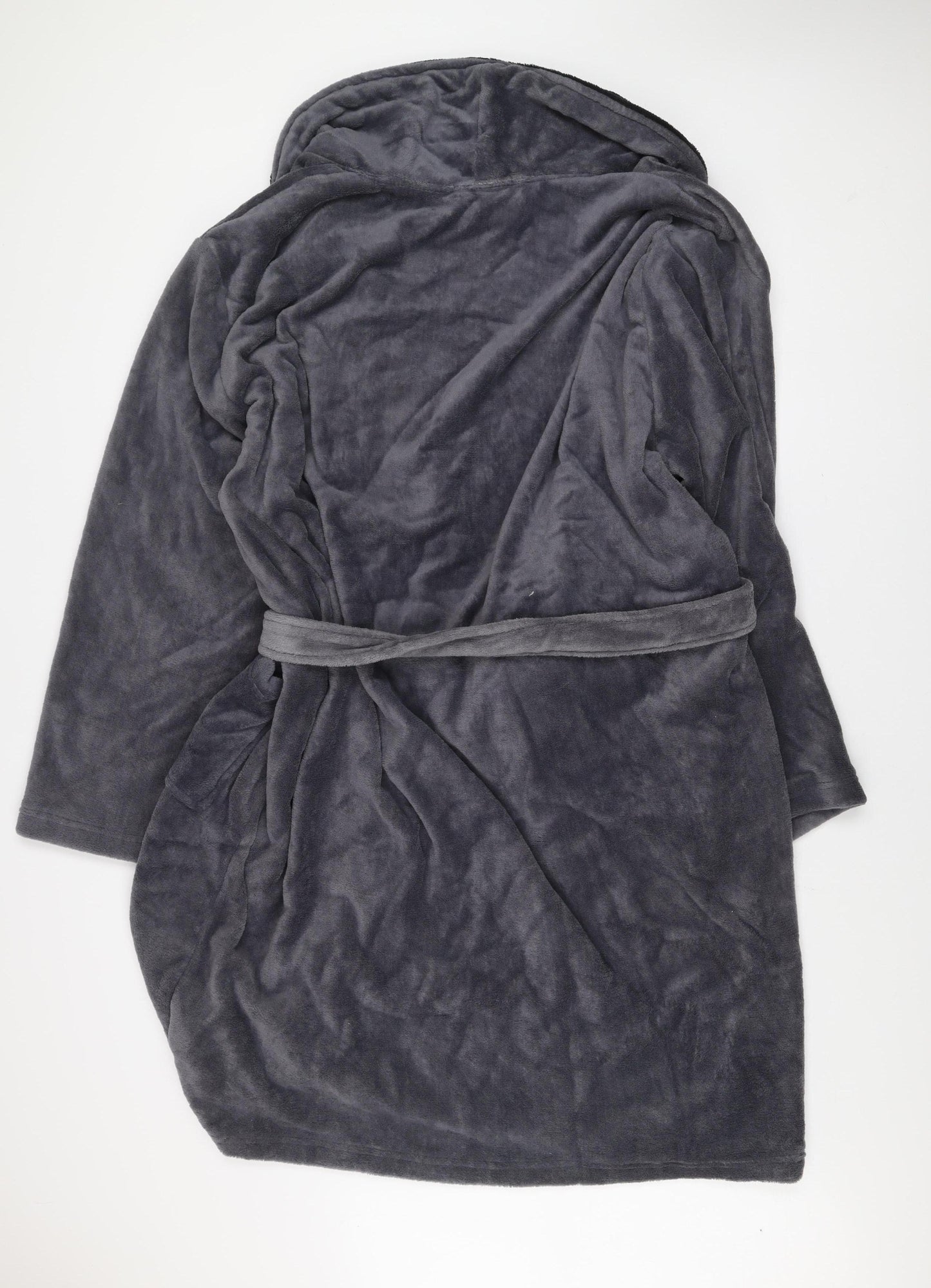 Finest Made Clothing Co Mens Grey Fleece Belted Robe XL