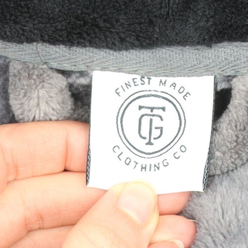 Finest Made Clothing Co Mens Grey Fleece Belted Robe XL