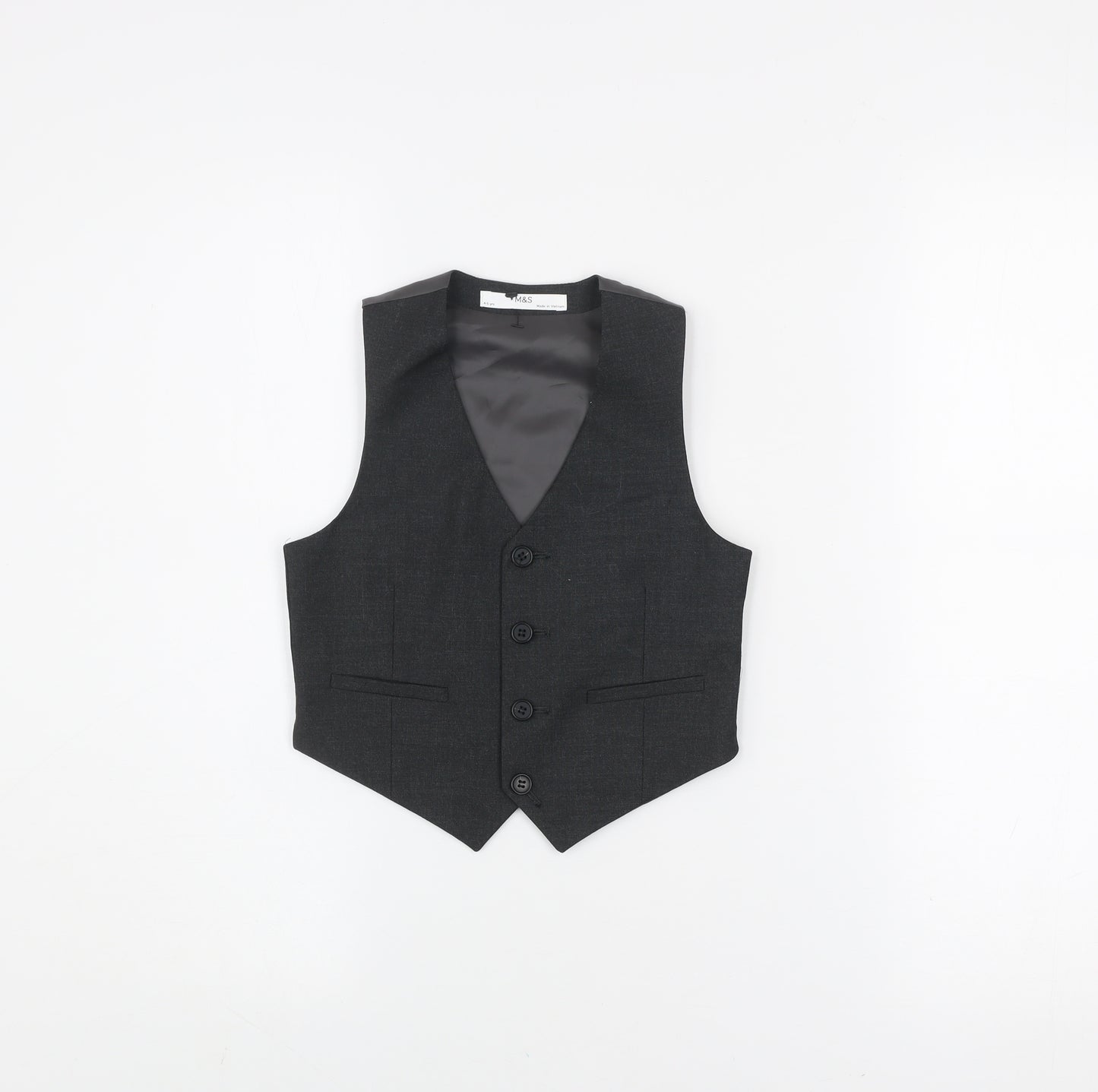 Marks and Spencer Boys Grey 4-5 Years Formal Waistcoat