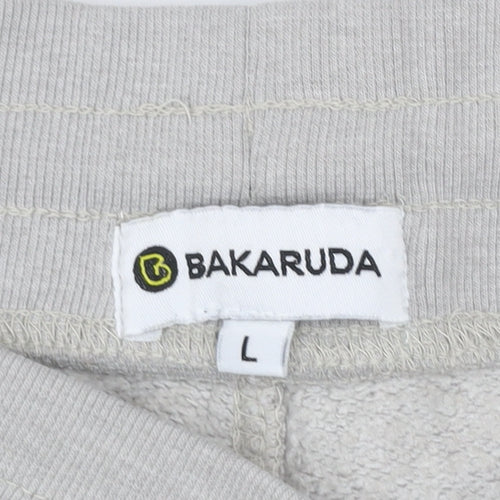 Bakaruda Mens Grey Jogger Sweatpants Size L Regular Fit Activewear