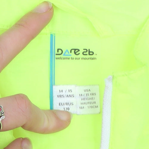 Dare 2b Boys Yellow Reflective Windbreaker Jacket 14-15 Years Lightweight