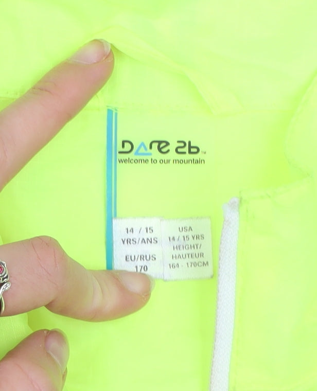 Dare 2b Boys Yellow Reflective Windbreaker Jacket 14-15 Years Lightweight