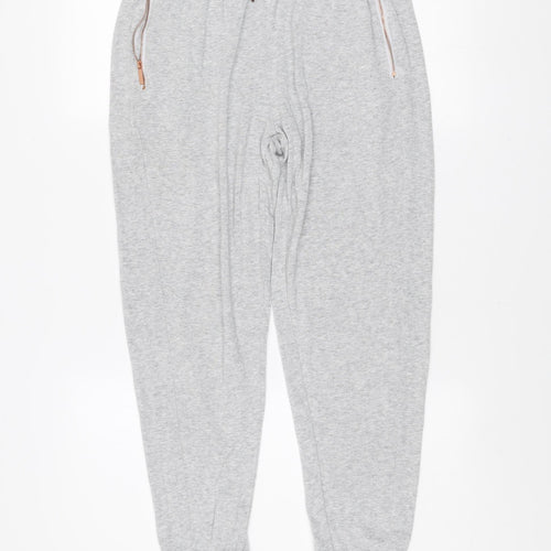 Lipsy Women Grey Jogger Trousers Size 12 Elastic Waist Sportswear