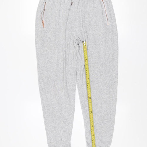 Lipsy Women Grey Jogger Trousers Size 12 Elastic Waist Sportswear