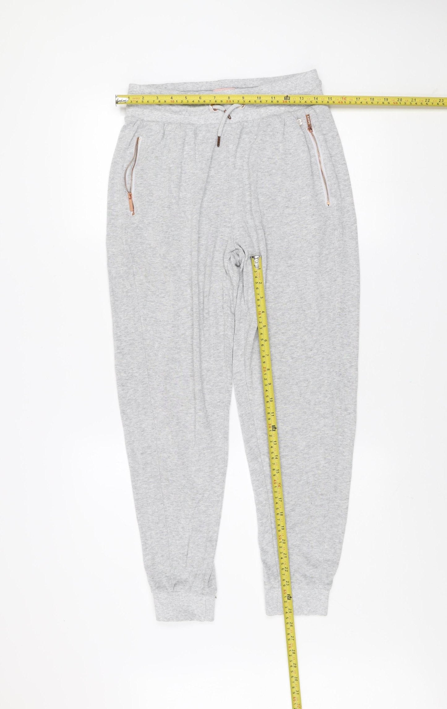 Lipsy Women Grey Jogger Trousers Size 12 Elastic Waist Sportswear