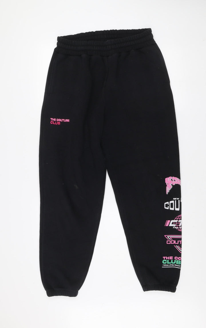 The Couture Club Black Jogger Womens Activewear Trousers Size 12
