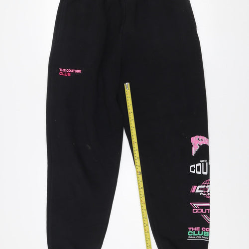The Couture Club Black Jogger Womens Activewear Trousers Size 12