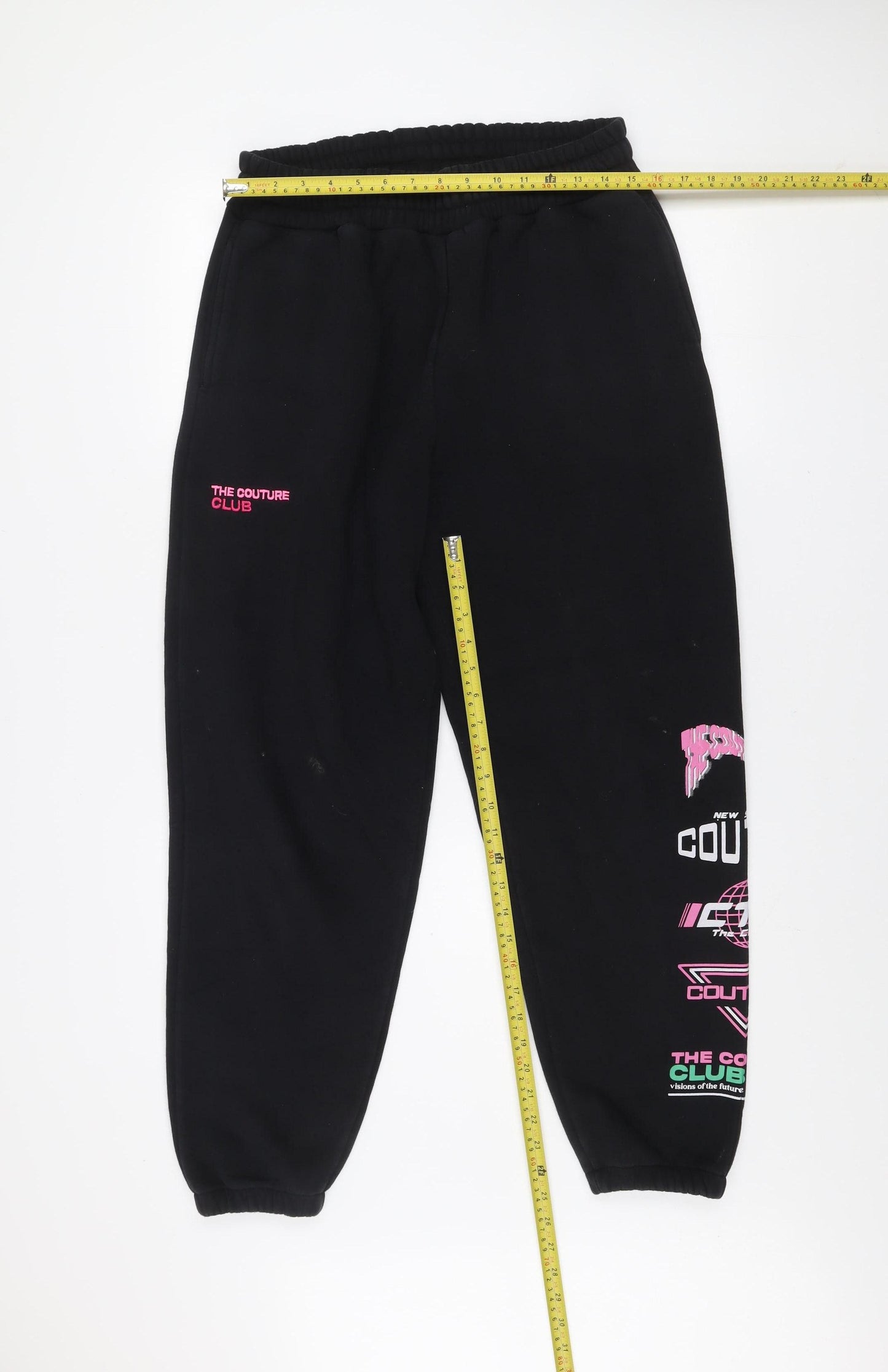 The Couture Club Black Jogger Womens Activewear Trousers Size 12