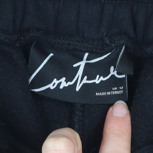 The Couture Club Black Jogger Womens Activewear Trousers Size 12
