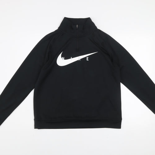 Nike Men's Black Dri-FIT Running 1/4 Zip Sweatshirt M