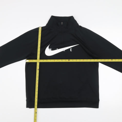 Nike Men's Black Dri-FIT Running 1/4 Zip Sweatshirt M