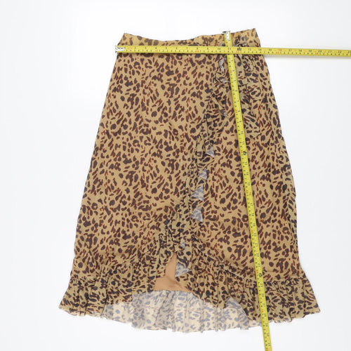 Red Herring Women’s Brown Leopard Print Ruffle Mini Skirt Size 10