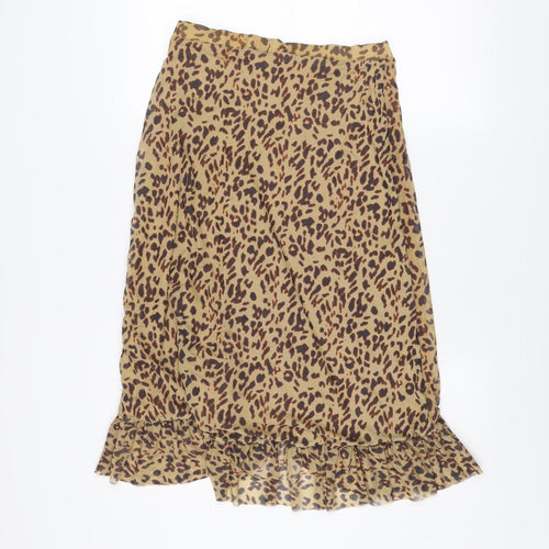 Red Herring Women’s Brown Leopard Print Ruffle Mini Skirt Size 10